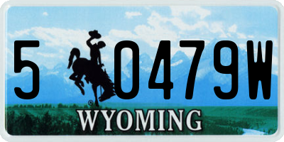 WY license plate 50479W