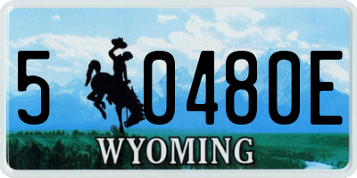 WY license plate 50480E