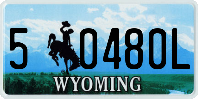 WY license plate 50480L