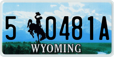 WY license plate 50481A