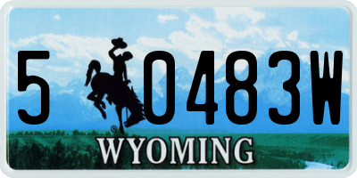 WY license plate 50483W