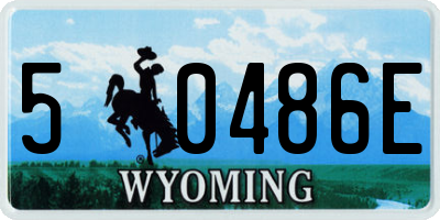 WY license plate 50486E
