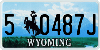 WY license plate 50487J