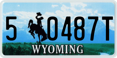 WY license plate 50487T
