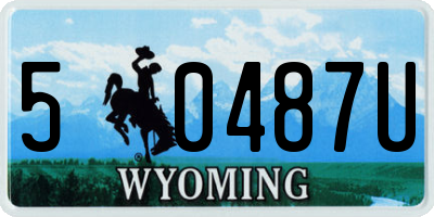 WY license plate 50487U