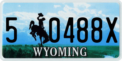 WY license plate 50488X