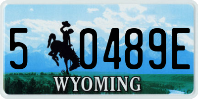 WY license plate 50489E
