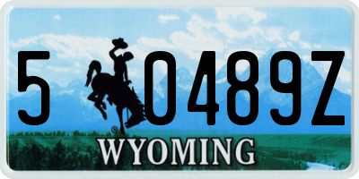 WY license plate 50489Z
