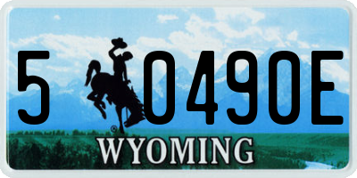 WY license plate 50490E
