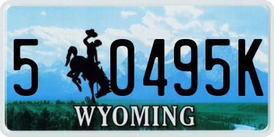 WY license plate 50495K