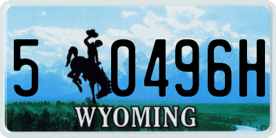 WY license plate 50496H