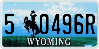 WY license plate 50496R
