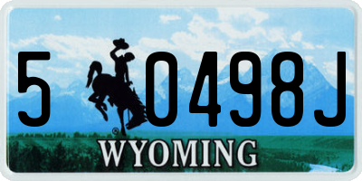 WY license plate 50498J