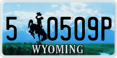 WY license plate 50509P