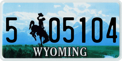 WY license plate 505104