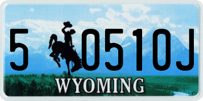 WY license plate 50510J