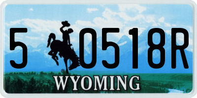 WY license plate 50518R