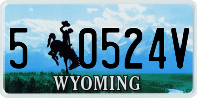 WY license plate 50524V