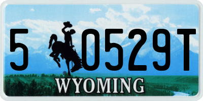 WY license plate 50529T