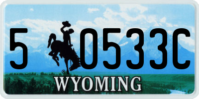 WY license plate 50533C