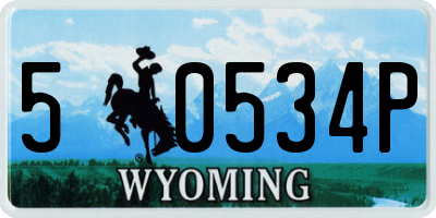 WY license plate 50534P