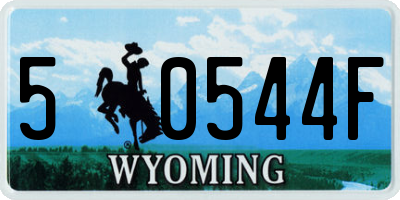 WY license plate 50544F