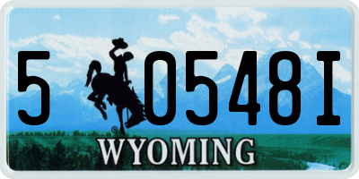 WY license plate 50548I
