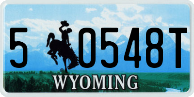 WY license plate 50548T