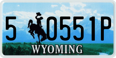 WY license plate 50551P