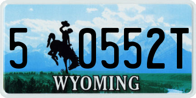 WY license plate 50552T