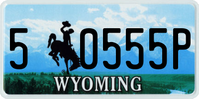 WY license plate 50555P