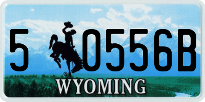 WY license plate 50556B