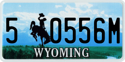 WY license plate 50556M