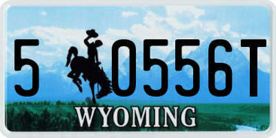 WY license plate 50556T