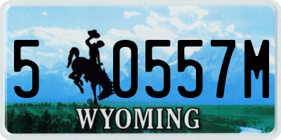 WY license plate 50557M