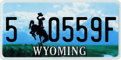 WY license plate 50559F