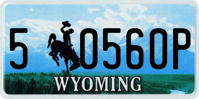 WY license plate 50560P