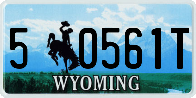 WY license plate 50561T