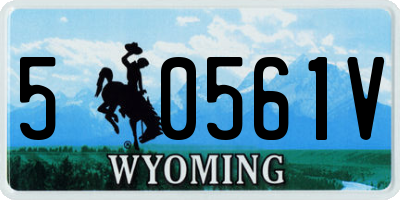 WY license plate 50561V