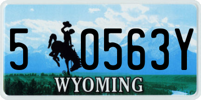 WY license plate 50563Y