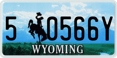 WY license plate 50566Y