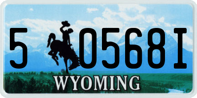 WY license plate 50568I