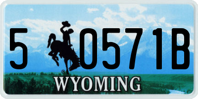 WY license plate 50571B