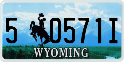 WY license plate 50571I