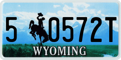 WY license plate 50572T