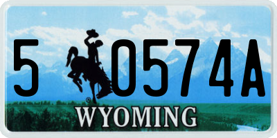 WY license plate 50574A