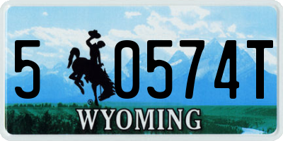 WY license plate 50574T