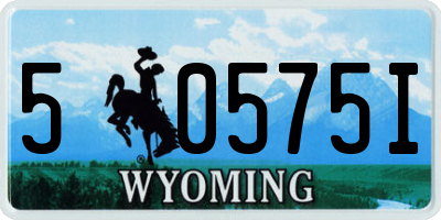 WY license plate 50575I