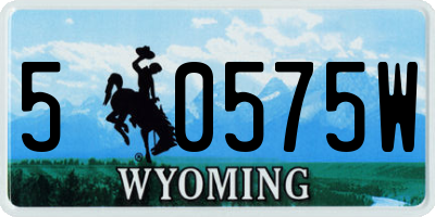 WY license plate 50575W