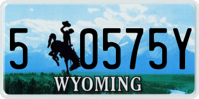 WY license plate 50575Y